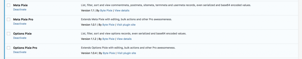 Multiple Meta and Options Pixie Plugins